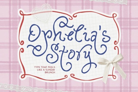 Ophelia Story Font